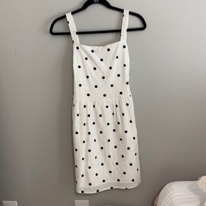 White and Black Polka Dot Everly Dress
